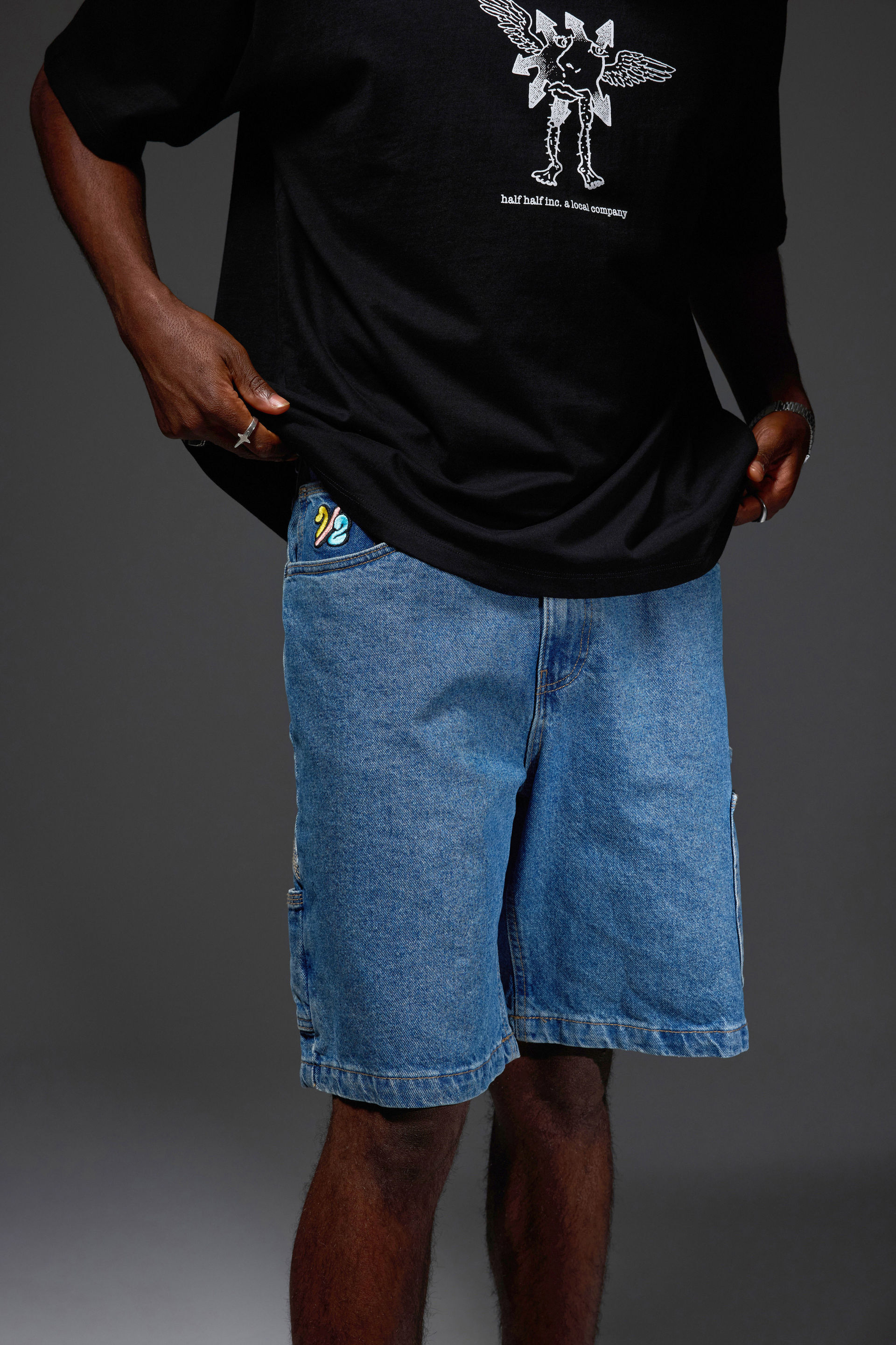 【希少】geeks BAGGY PAINTER DENIM SHORTS 希少】geeks BAGGY PAINTER DENIM SHORTS