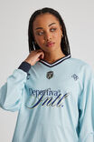 Long Sleeve Sports Jersey Top, AQUA MARINE/ESTRELLA - alternate image 4