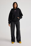 Harley Slouchy Hoodie, BLACK/I D PICK YOU - alternate image 2