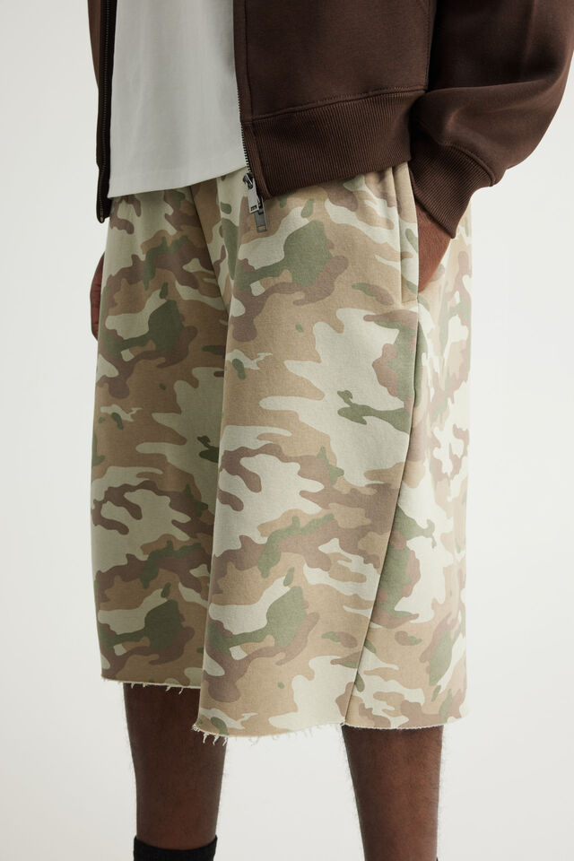 Authentics Baggy Track Short, WASHED SUMMER CAMO