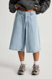 Mega Baggy Jort, FADED BLUE WASH - alternate image 2