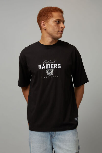 Essential Nfl T Shirt, LCN NFL BLACK/RAIDERS CLASSIC EMB