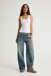 Snatched Racer Tank, WHITE - alternate image 2