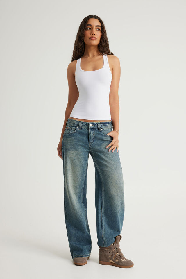 Snatched Racer Tank, WHITE