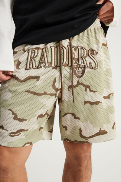 Nfl Basketball Short, LCN NFL COFFEE STAIN CAMO/RAIDERS