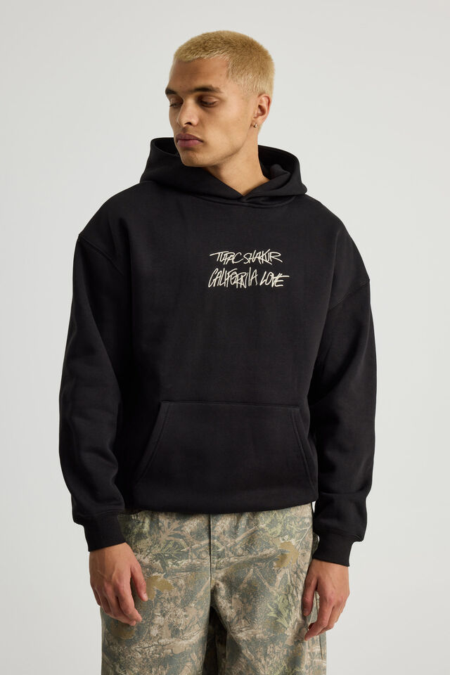Music Merch Hoodie, LCN BRA BLACK/TUPAC ALL EYEZ ON ME