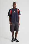Half Half Box Fit Panelled Graphic Tshirt, HH NAVY BLAZER VARSITY RED/HH PERFORMANCE - example image 2