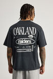 Heavyweight Box Fit Nfl Tshirt, LCN NFL RAIDERS WASHED SLATE/OAKLAND BARCODE - alternate image 1