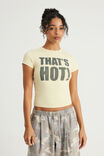 Fitted Graphic Tee, LEMON BUTTER / THAT S HOT - example image 1