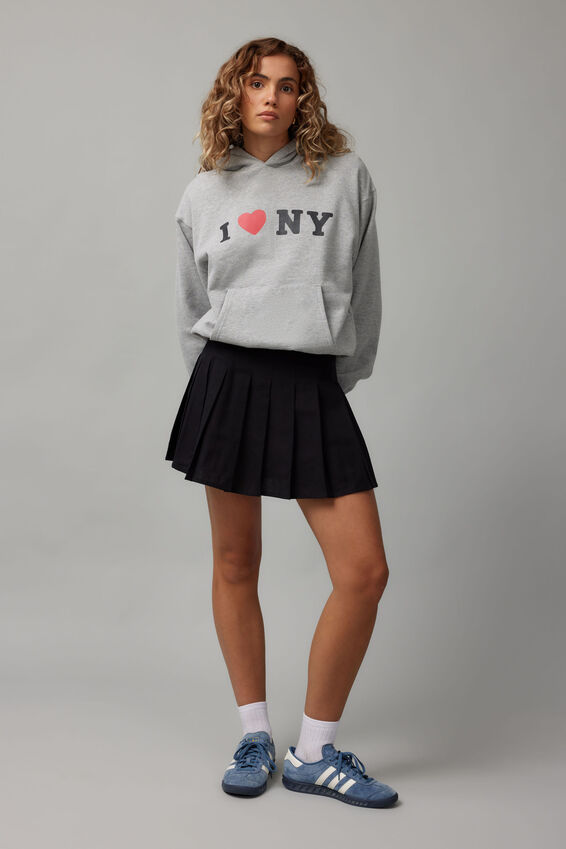 Pleated Skirt, BLACK