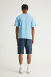 Half Half Painter Baggy Denim Short, FADED STORM - example image 3