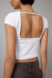 Hazel Open Back Tee, WHITE - alternate image 4