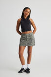 The Everyday Denim Skirt, COOL LEOPARD - alternate image 2