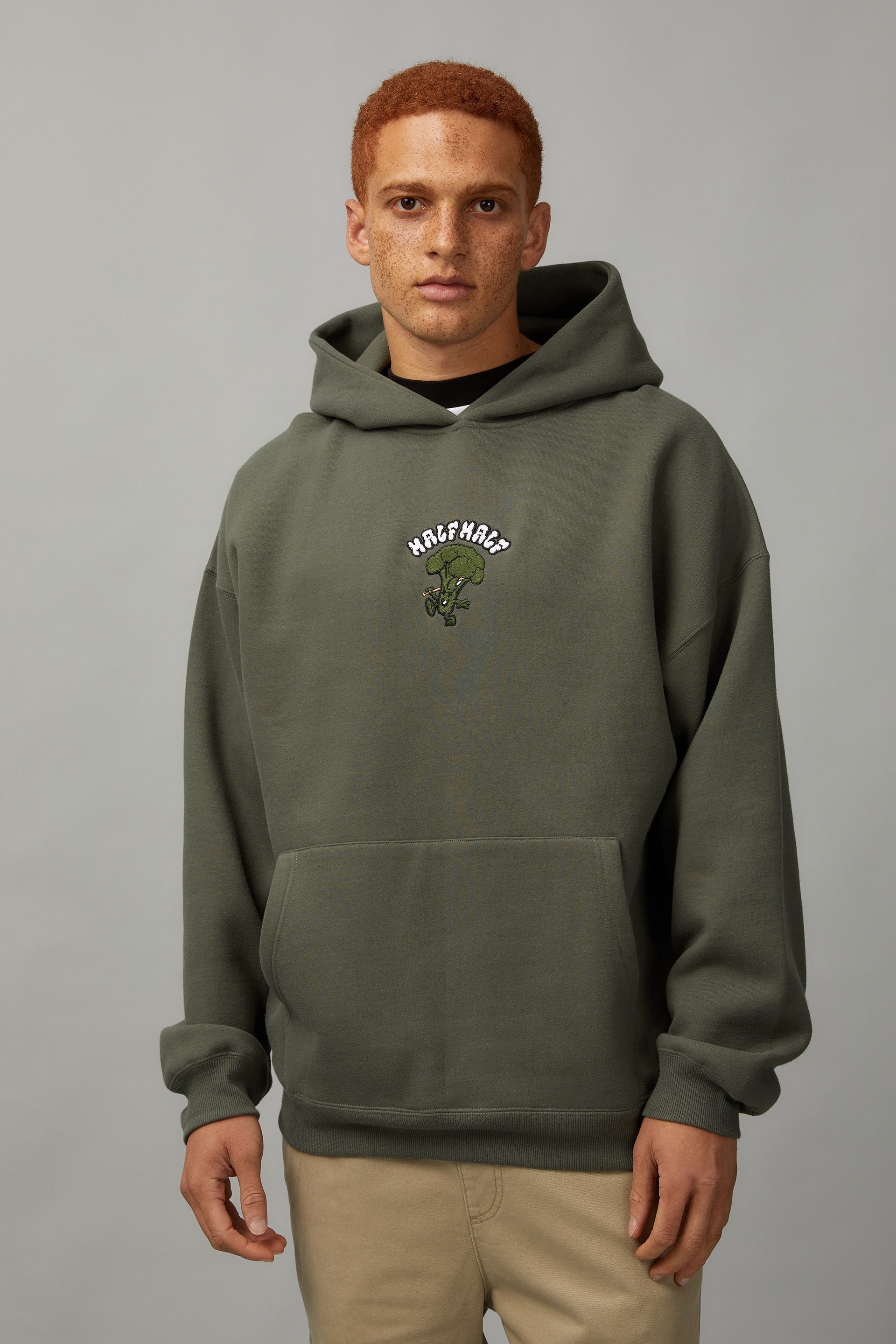 Half best sale colored hoodies