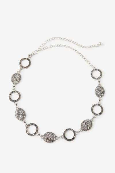 Disc Chain Belt, SILVER