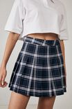 Pleated Skirt, COLLEGE CHECK_NAVY