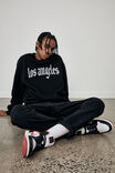 Elite Oversized Crew, BLACK/WHITE/LOS ANGELES - alternate image 1