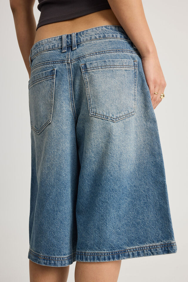 Mega Baggy Jort, AGED BLUE