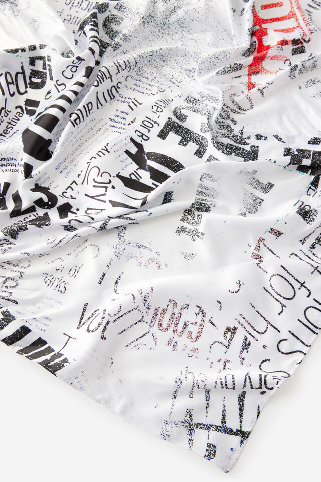 Summer Scarf, NOTION WHITE NEWSPAPER