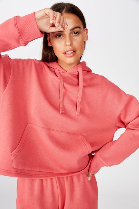 Relaxed Hoodie, VINTAGE RED