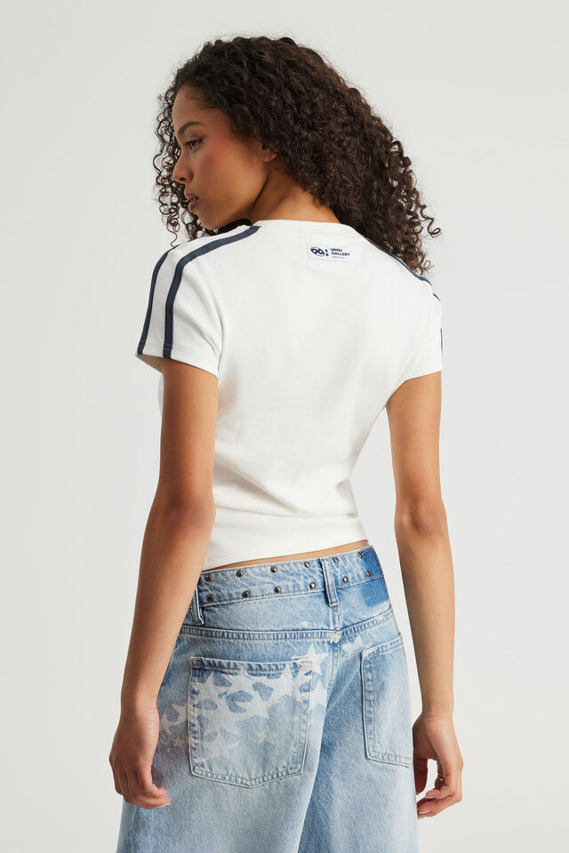 Fitted Graphic Tee, CLOUD/OG PIPING