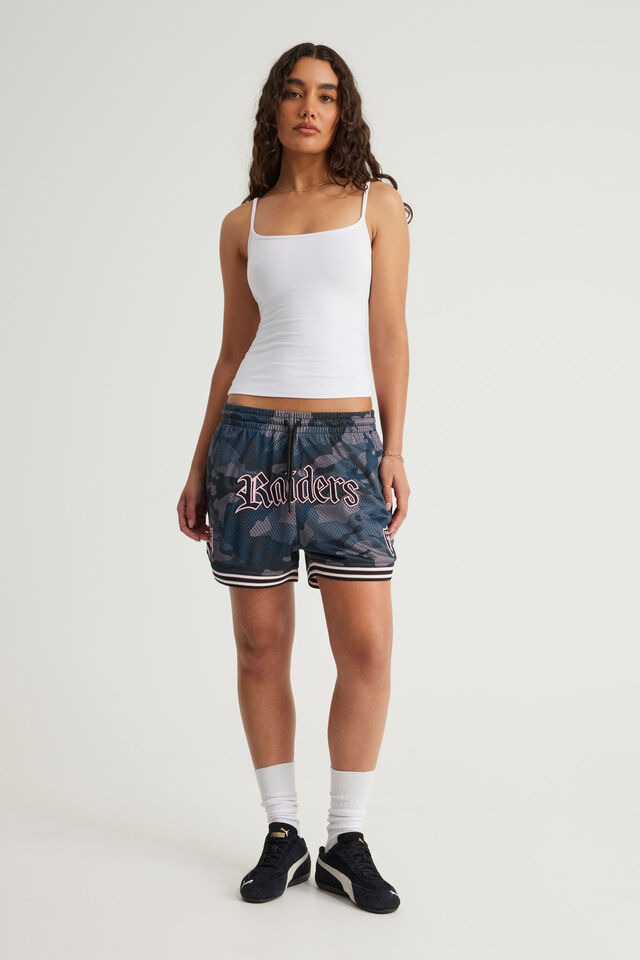 Lcn Nfl Field Short, LCN NFL BELUGA CAMO/PINK/RAIDERS
