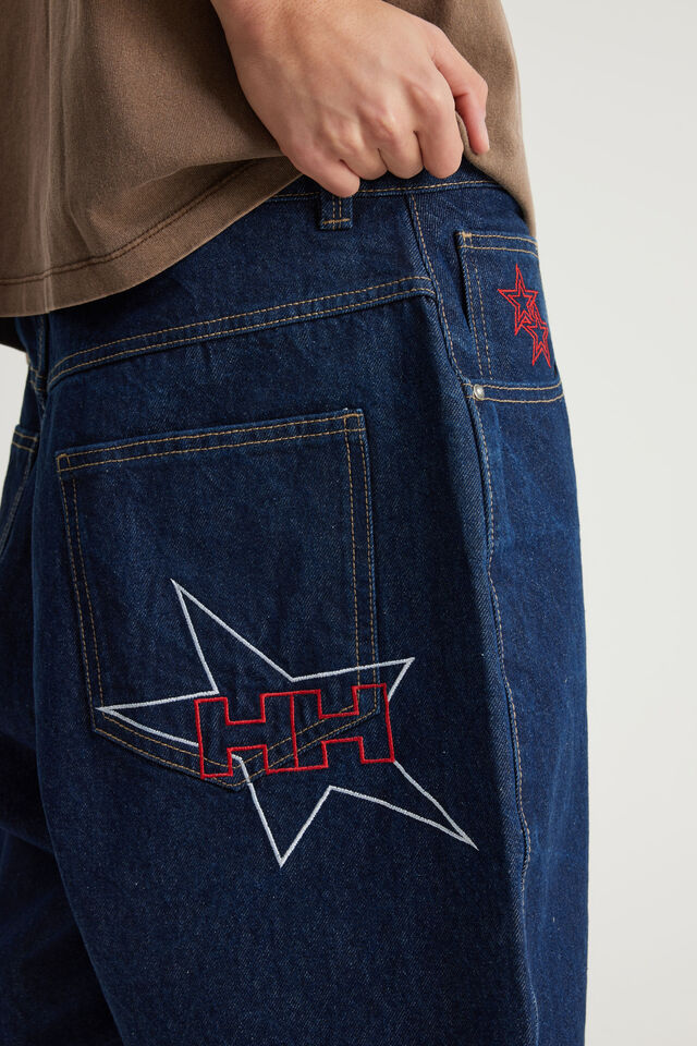 Half Half Classico Denim Short, DEEP INDGO/HH STAR