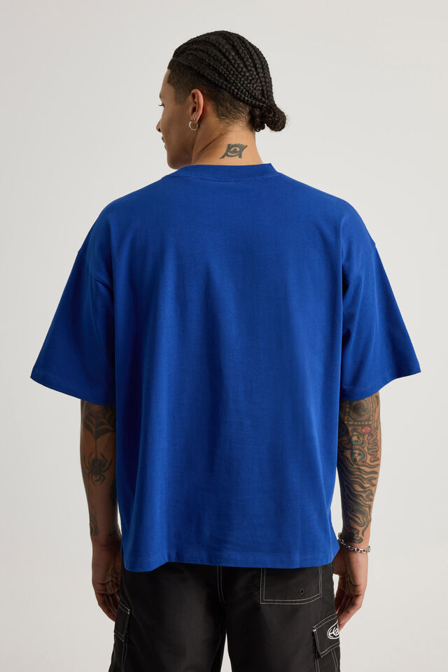 Sonic X Half Half Heavy Weight Box Fit Tshirt, LCN SEG CORPORATE BLUE/SONIC ZOOM