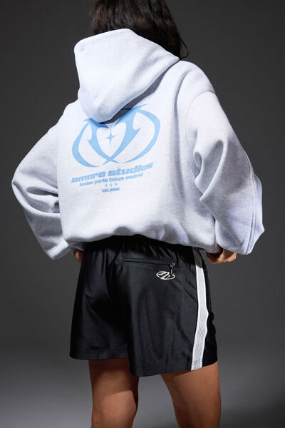 Chloe Hoodie, SILVER MARLE/AMORE