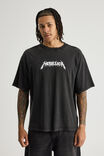 Box Fit Music Merch T Shirt, LCN PRO WASHED BLACK/METALLICA CLASSIC - alternate image 1