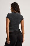 Fitted Graphic Tee, WASHED BLACK - alternate image 3