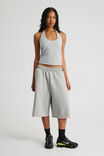 Scoop Neck Halter Top, GREY MARLE - alternate image 2