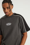 Half Half Panelled Tee, HH SLATE/BLACK PANELLED PILL - example image 4