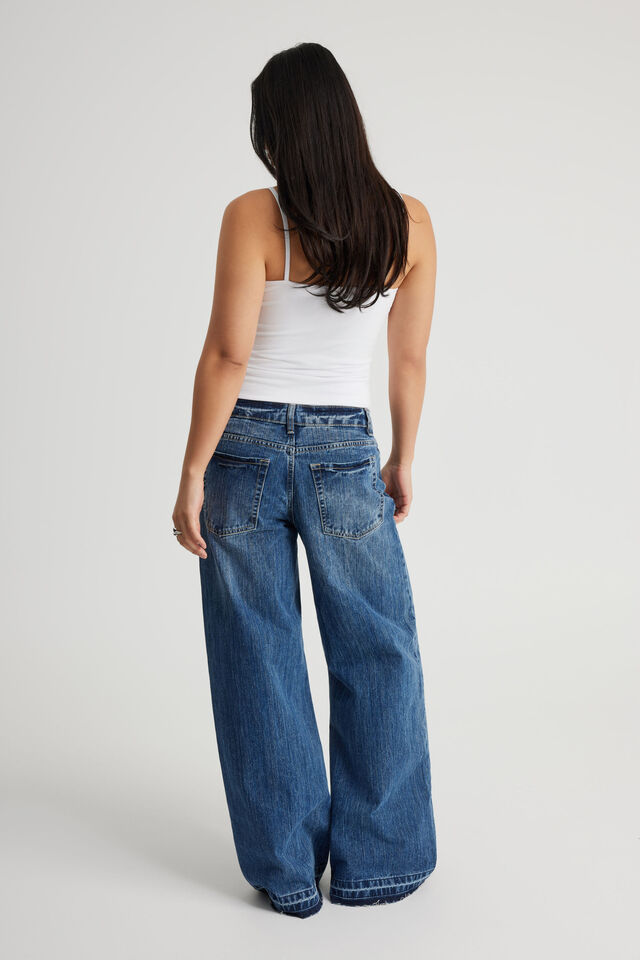 Mid Rise Baggy Jean, PIXEL FADE