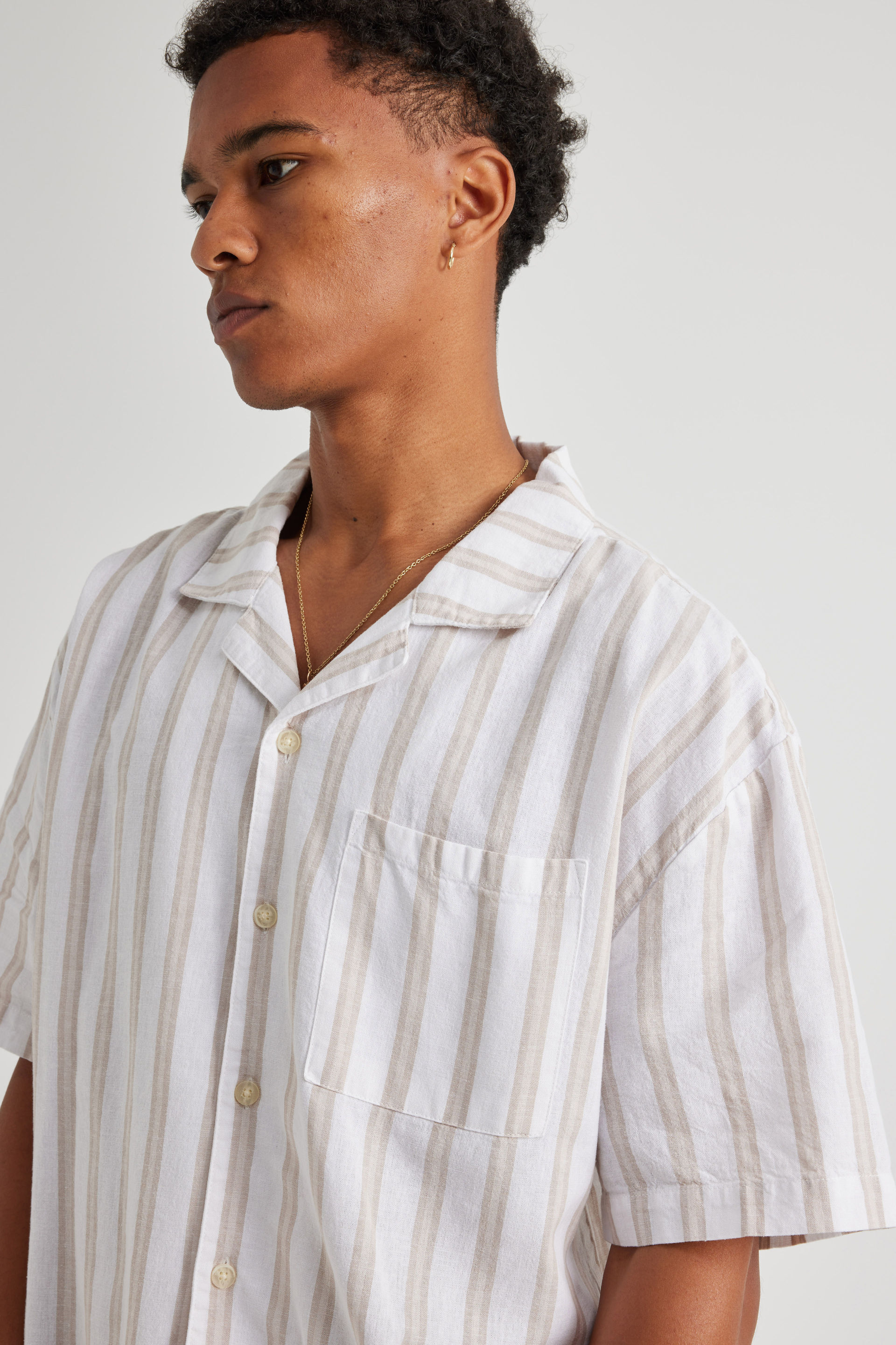 Boxy Cropped Short Sleeve Shirt