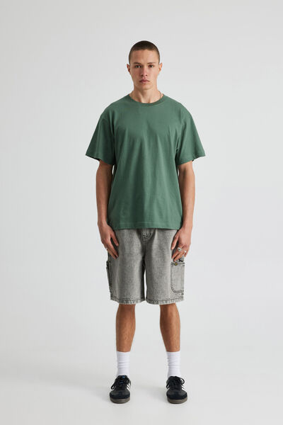 Pull On Cargo Short, BLACK