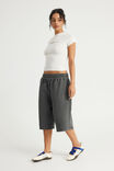 Baggy Track Short, NTN WASHED BLACK/ANGEL OR DEMON - example image 4