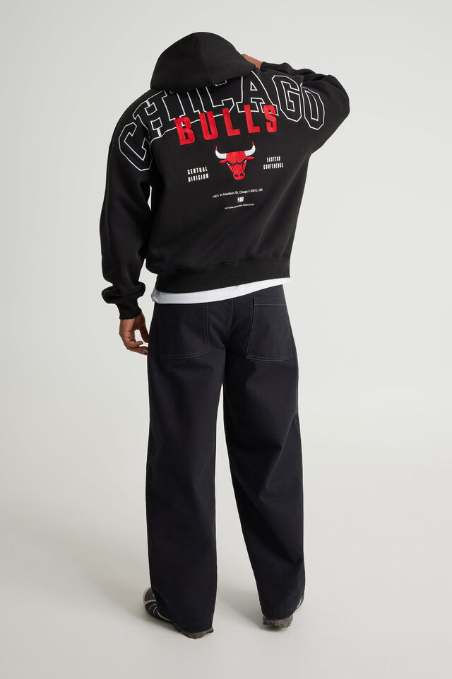 Nba Hoodie, LCN NBA BLACK/BULLS BOLD LAYERED
