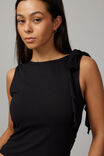 Jordan Tie Shoulder Tank, BLACK - alternate image 4