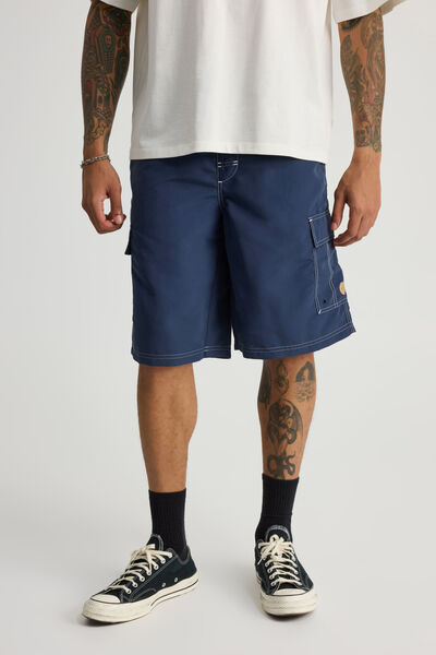 Half Half Cargo Boardshort, NAVY BLAZER