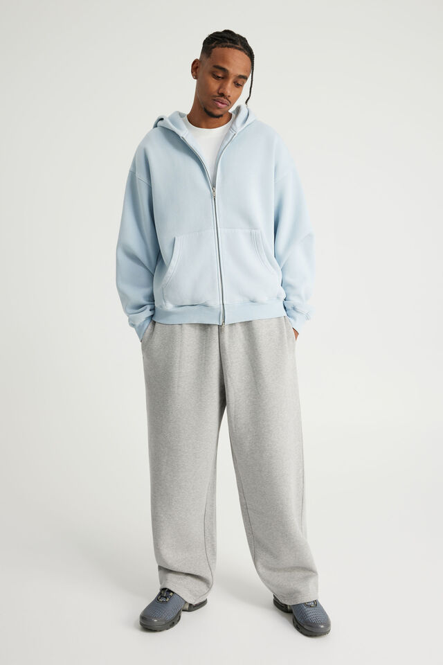 Authentics Boxy Zip Thru Hoodie, WASHED SEA BREEZE