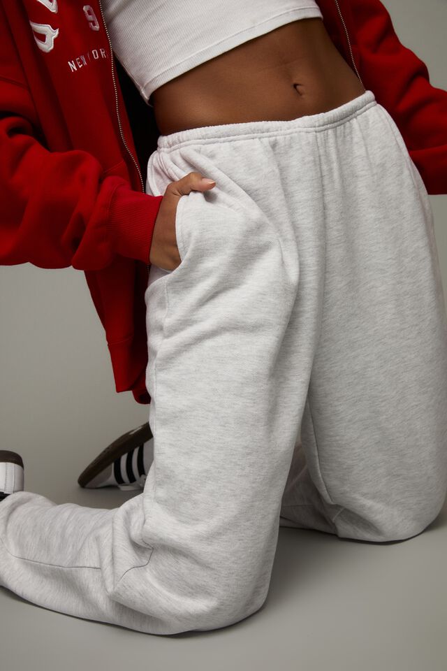 Baggy Trackpant, SILVER MARLE