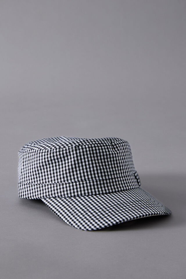 Notion Military Cap, NOTION BLK WHT CHECK