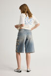 Mega Baggy Jort, PINK STATIC_STAR - alternate image 3