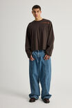 Open Gallery Cropped Long Sleeve Tshirt, OG SHADOW/PARALLEL DIVISION - alternate image 2