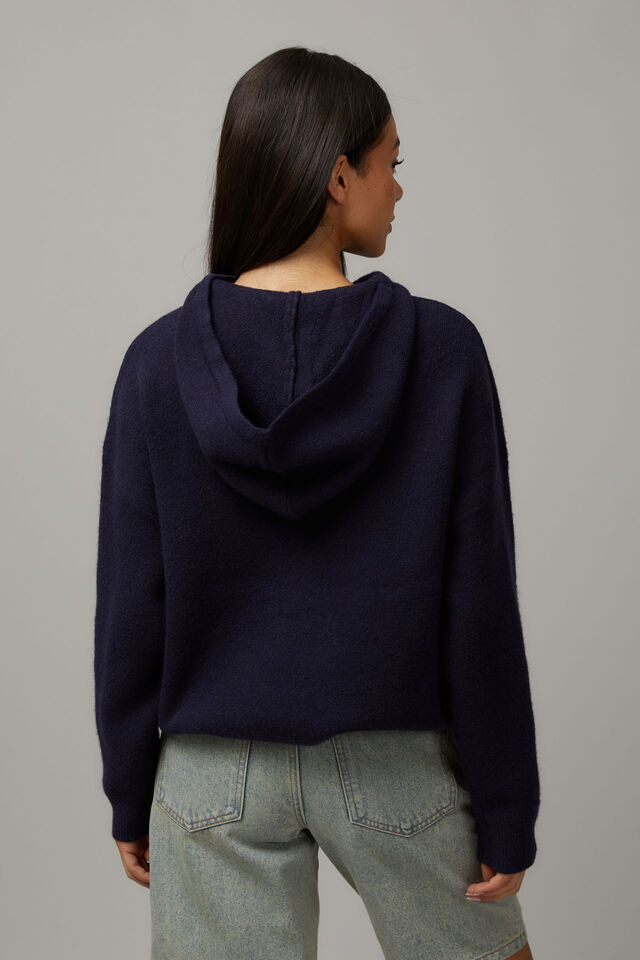 Knit hoodie