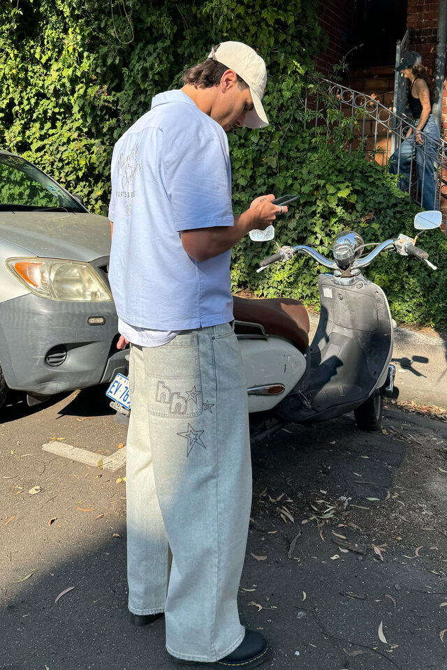 Half Half El Grande Baggy Jean, DESERT BLEACH