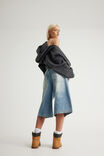 Mega Baggy Jort, CHARISMA BLUE/SKULL ANGEL WINGS - example image 5