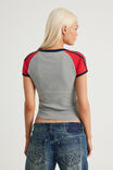 Fitted Graphic Tee, MARLE SCARLET/OG - example image 3