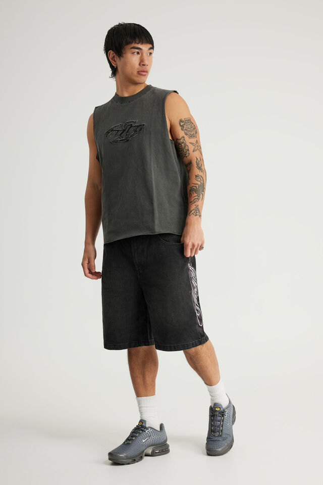 Notion Baggy Denim Short, DARK MATTER/GRAPHIC